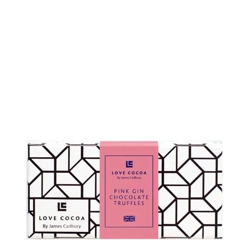 Love Cocoa Pink Gin Truffles Flat Letterbox Gift, 100 g