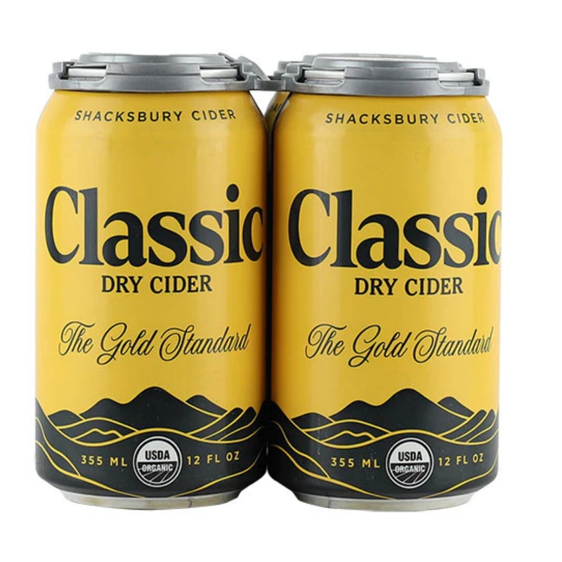 Shacksbury Dry Cider 4pk Cans 12oz