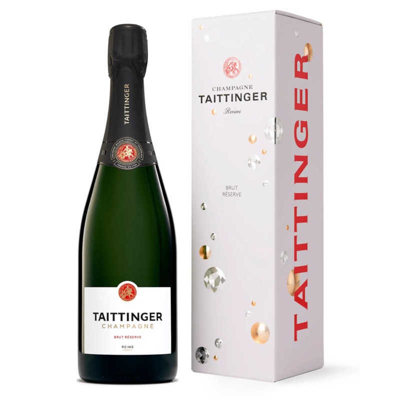 Taittinger Brut Reserve NV Champagne in Gift Box, 75 cl