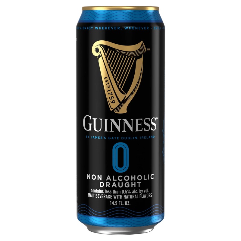 Guinness 0 Draught Stout Non-Alcoholic Import Beer, 14.9 fl oz