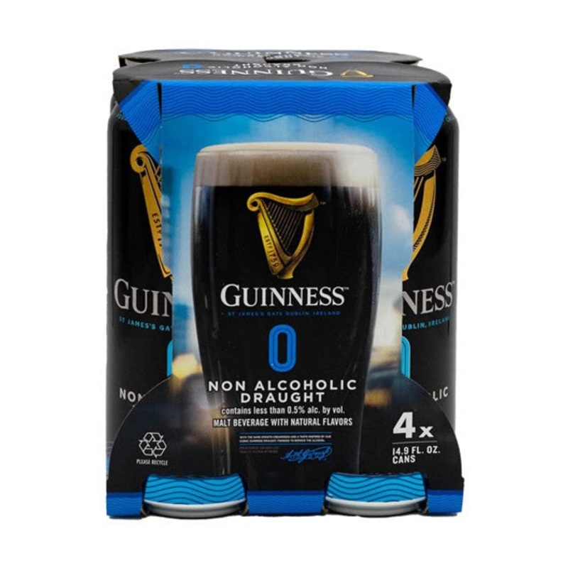Guinness 0 Non Alcoholic Draught 4pk 14.9oz Cans