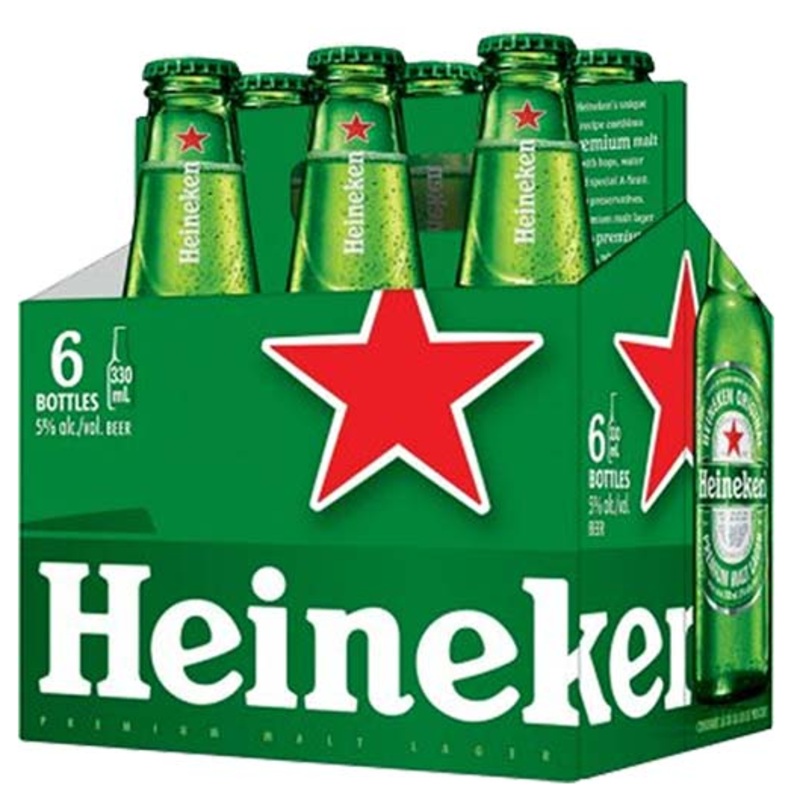 Heineken 6-Pack Bottle 330 ML