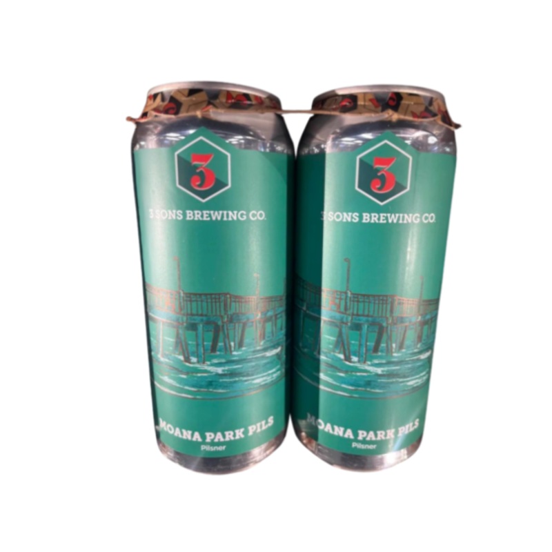 Three Sons Moana Park Pils Pilsner 16oz 4-Pack Can (Scan Correct Item)