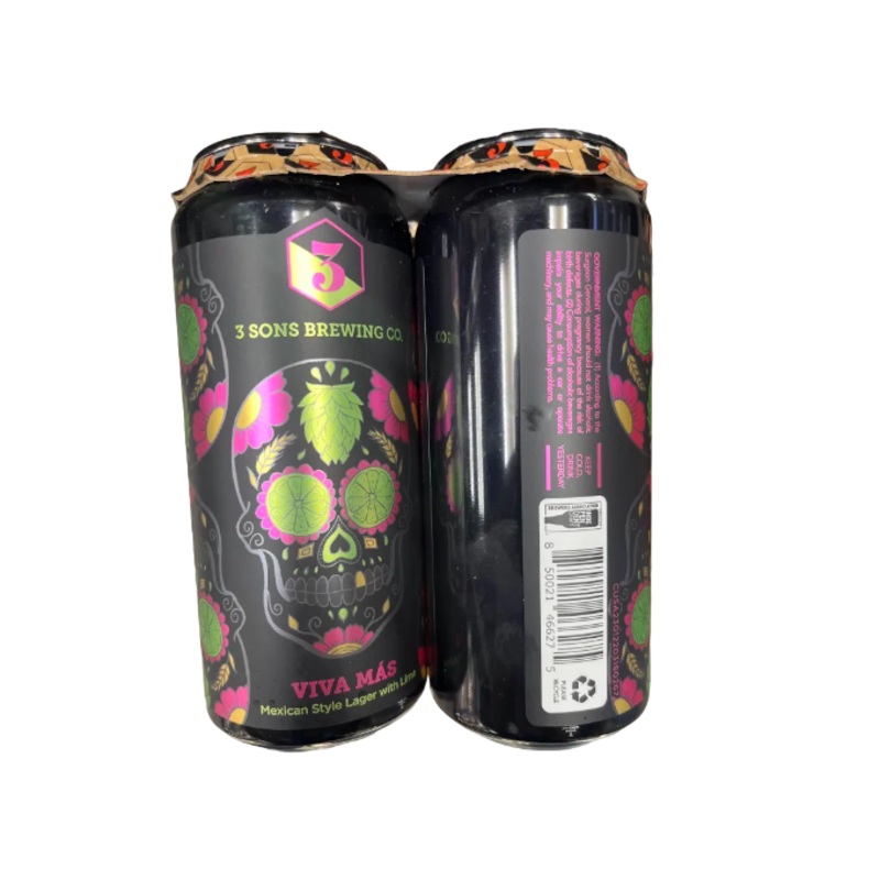 Three Sons Viva Mas 16oz 4-Pack Can (Scan Correct Item)