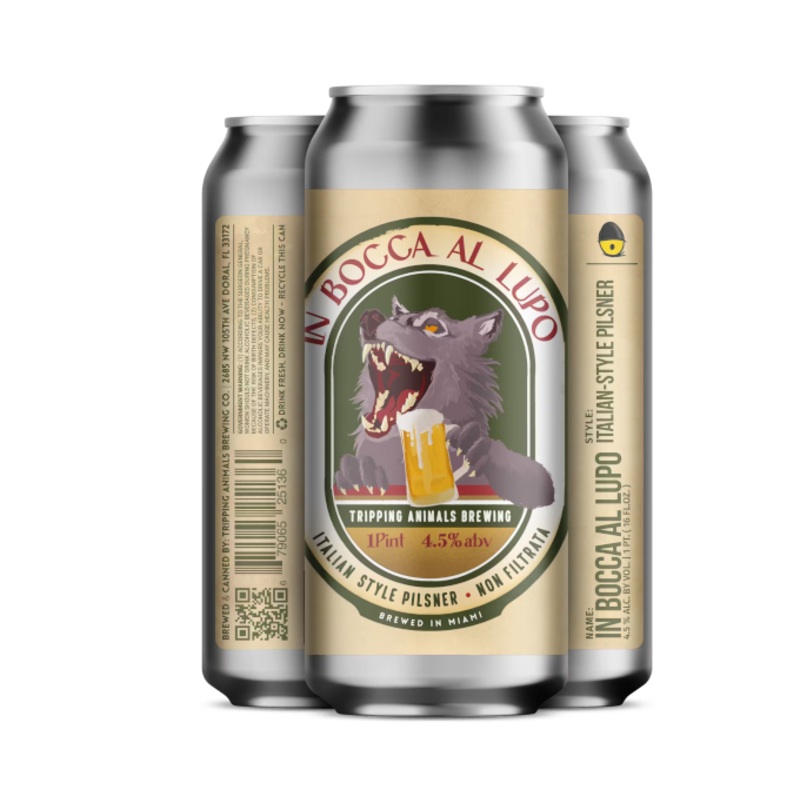 Tripping Animals In Bocca AI Lupo 16oz 4-Pack Can