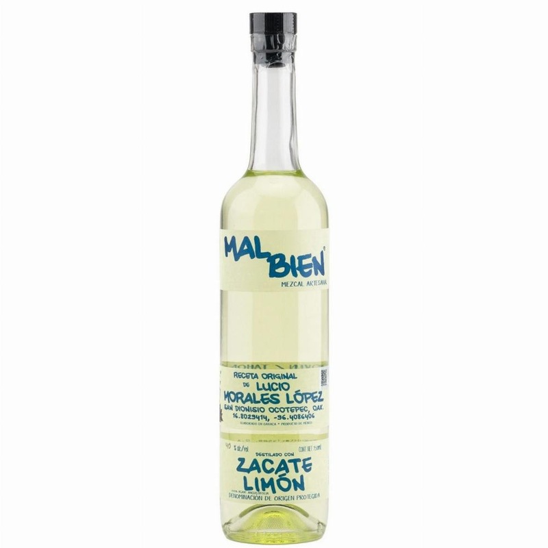 Mal Bien Zacate Limon 100% Agave Angustifolia Mezcal Artesanal Oaxaca 750ml