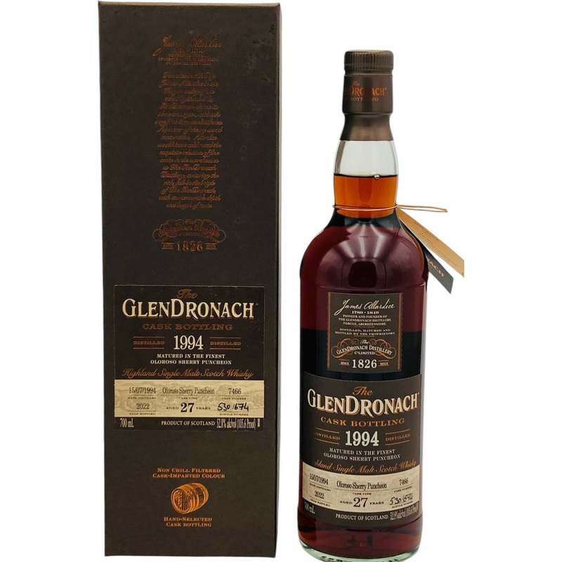 Glendronach 27 Year Old 1994 Cask #7466 Single Malt Scotch Whisky 700ml