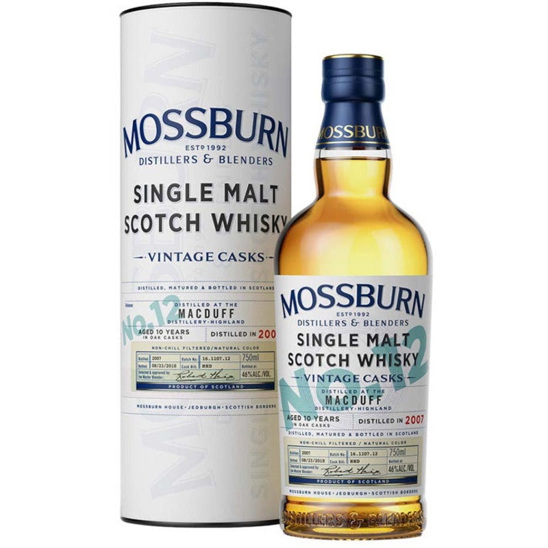 Mossburn Single Malt Scotch Macduff Distillery Vintage Casks No.12 10 Yr