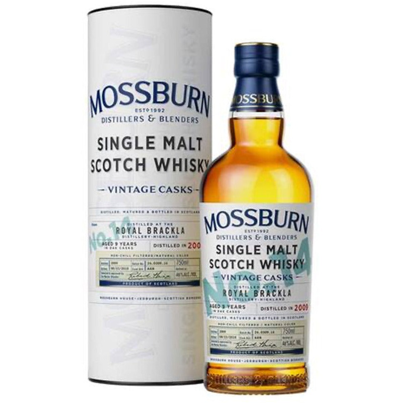 Mossburn Single Malt Scotch Royal Brackla Distillery Vintage Casks No. 14 9 Yr