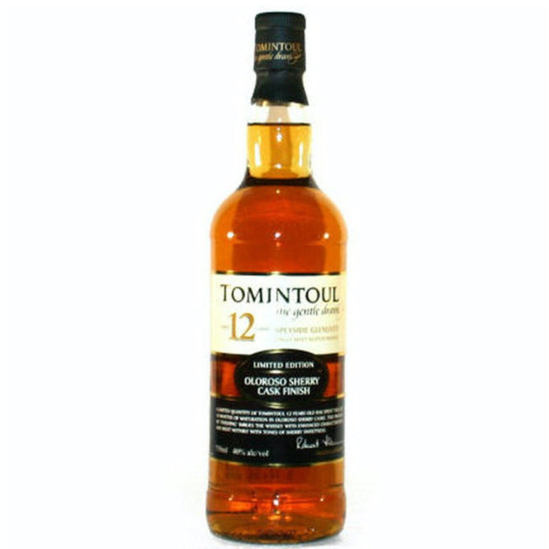Tomintoul 12 Year Old Speyside Glenlivet Single Malt Scotch Whisky Oloroso Sherry Cask Finish Limited Edition