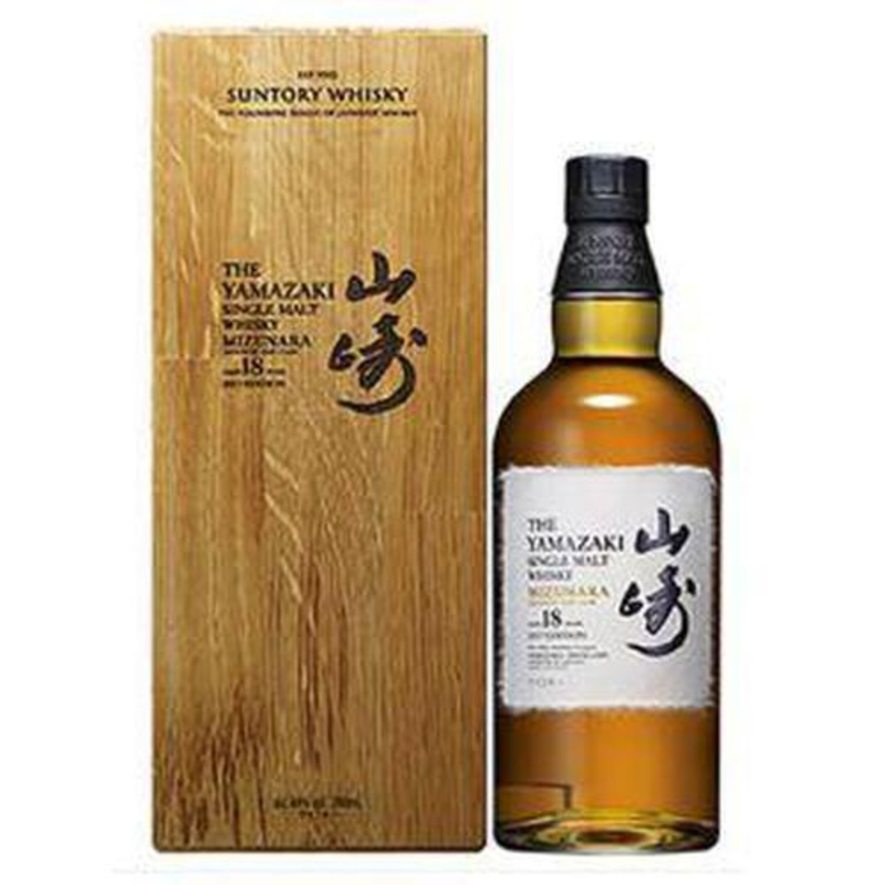 Suntory Yamazaki Mizunara Japanese Oak Cask 18 Year Old Single Malt Whisky 750ml