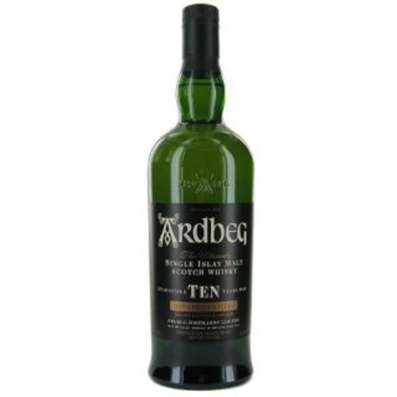 Ardbeg 10 Year Single Malt Scotch Whisky 750ml Gift Set with Glasses