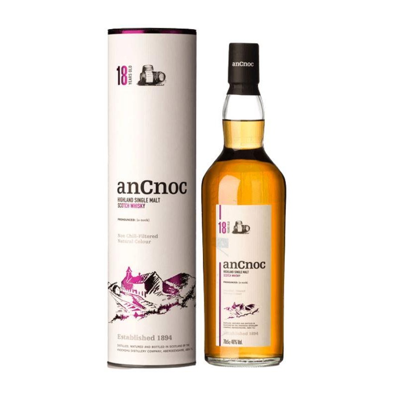 AnCnoc 18 Years Old Scotch Whiskey 750 mL