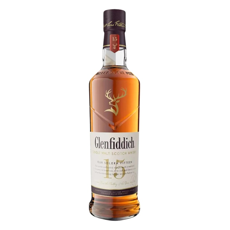 Glenfiddich 15 Year Old Solera Reserve Single Malt Scotch Whisky 750mL