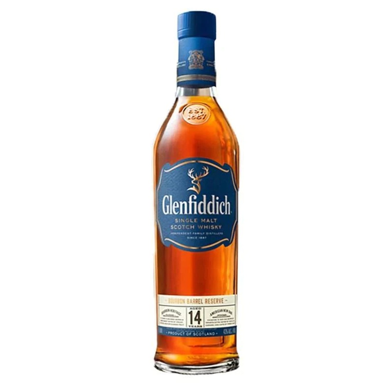 Glenfiddich Bourbon Barrel Reserve 14 Year Scotch Whisky 750mL