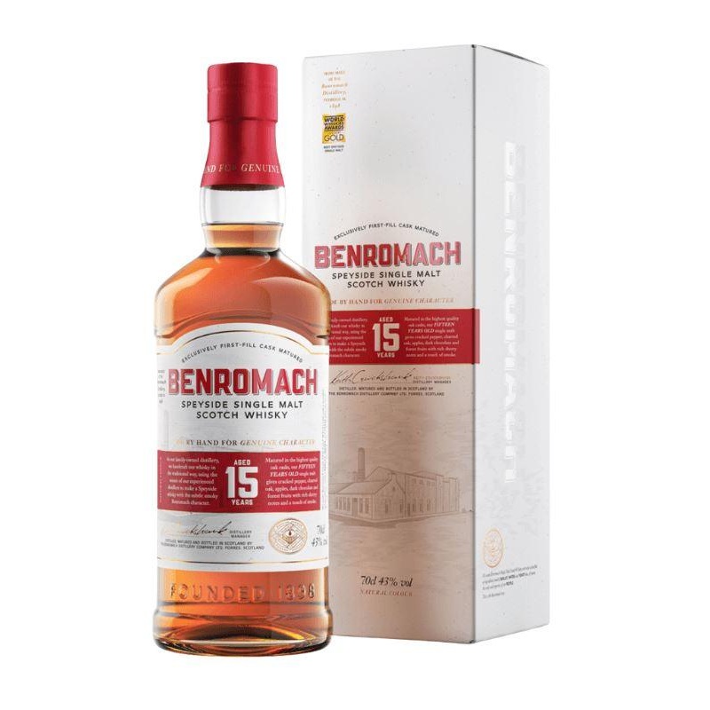 Benromach Aged 15 Years Single Malt Scotch Whisky 750mL