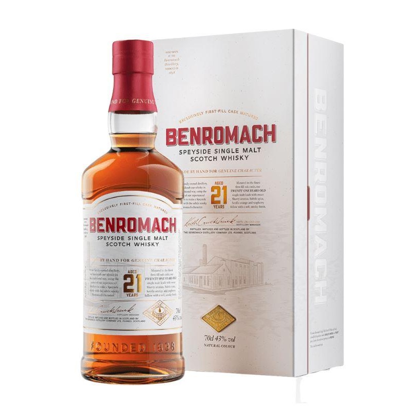 Benromach Aged 21 Years Single Malt Scotch Whisky 750mL