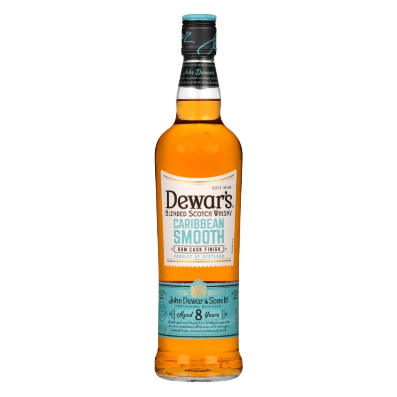 Dewars 8 Year Caribbean Smooth Rum Cask Finish Scotch Whisky 750mL