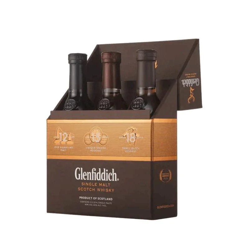 Glenfiddich 12 | 15 | 18 Single Malt Scotch Whisky Gift Set