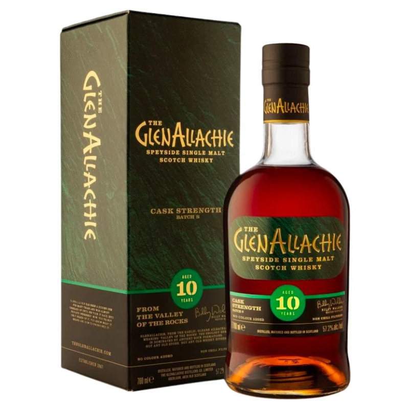 The GlenAllachie 10 Year Batch 8 Cask Strength Scotch Whiskey 700mL
