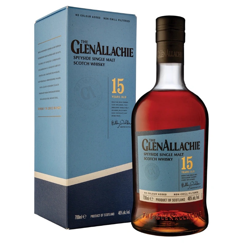 The GlenAllachie 15 Year Single Malt Scotch Whiskey 700mL