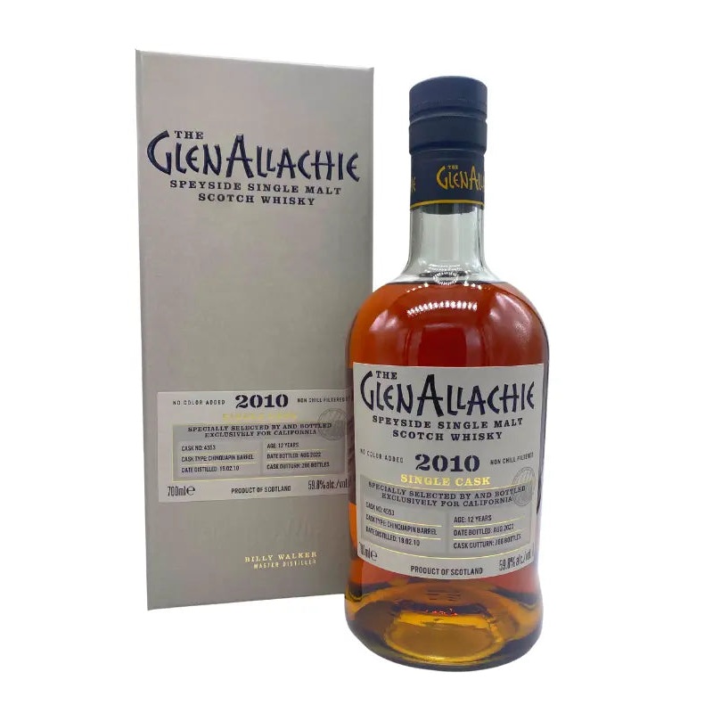 The GlenAllachie 2010 Single Cask 12 Year Old Chinquapin Cask #4553 700mL