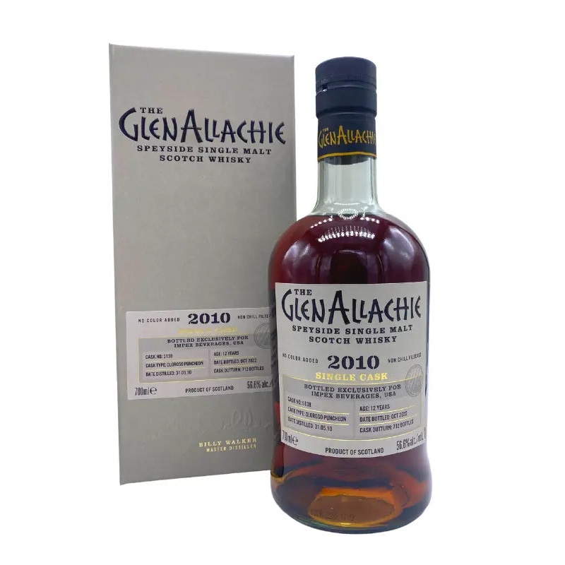 The GlenAllachie 2010 Single Cask 12 Year Old Oloroso Puncheon Cask #5138 700mL