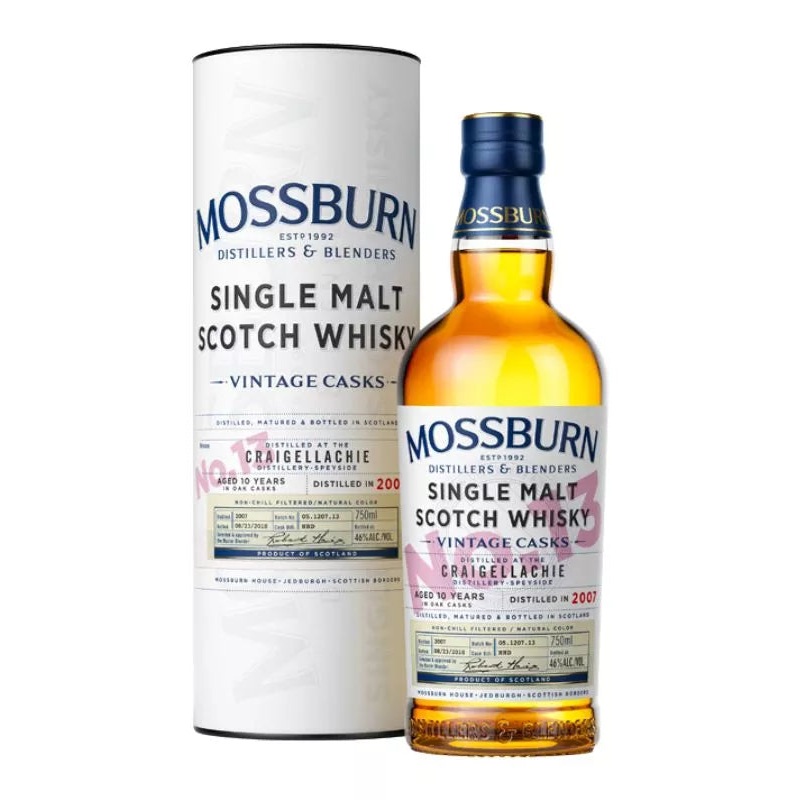 Mossburn Vintage Casks Craigellachie Distillery No. 13 2007 Scotch Whisky 750mL