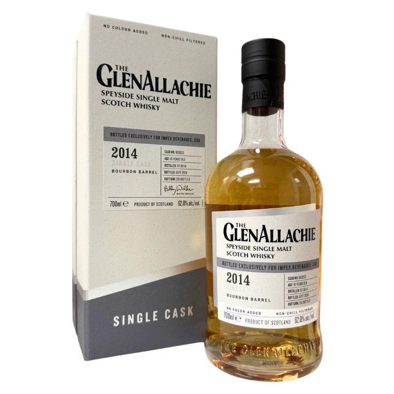 The GlenAllachie 2014 Single Cask Bourbon Barrel Scotch Whisky 700mL