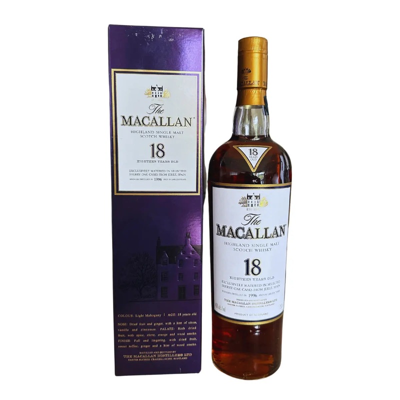 The Macallan 18 Year Old Sherry Oak 1996 Release 750mL