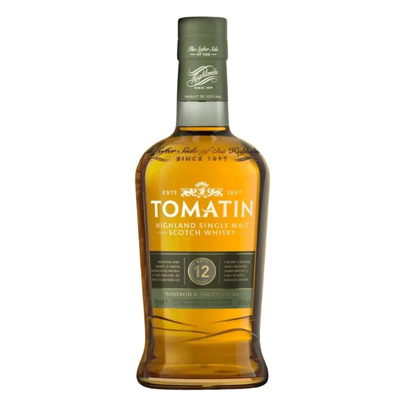 Tomatin 12 Year Old Bourbon & Sherry Cask Single Malt Scotch Whisky 750mL