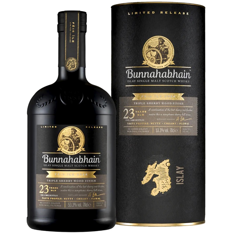 Bunnahabhain Fis le 2024: 23 Year Old Triple Sherry Wood Finish