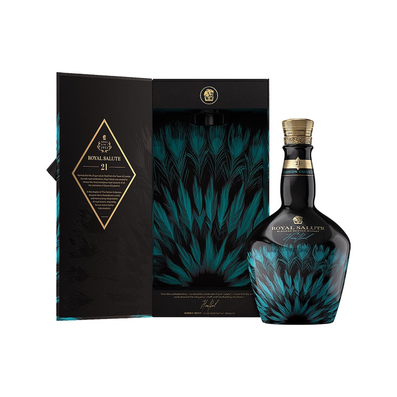 Chivas Regal Royal Salute The Harris Reed Edition Blue Bottle