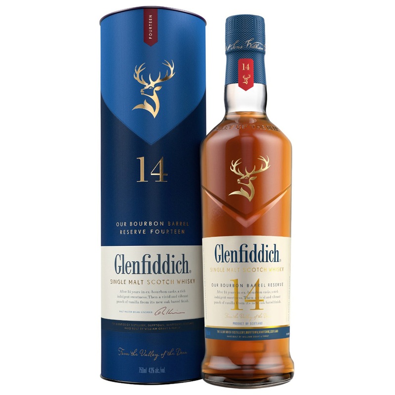 Glenfiddich 14 Year Old Bourbon Barrel Reserve Scotch