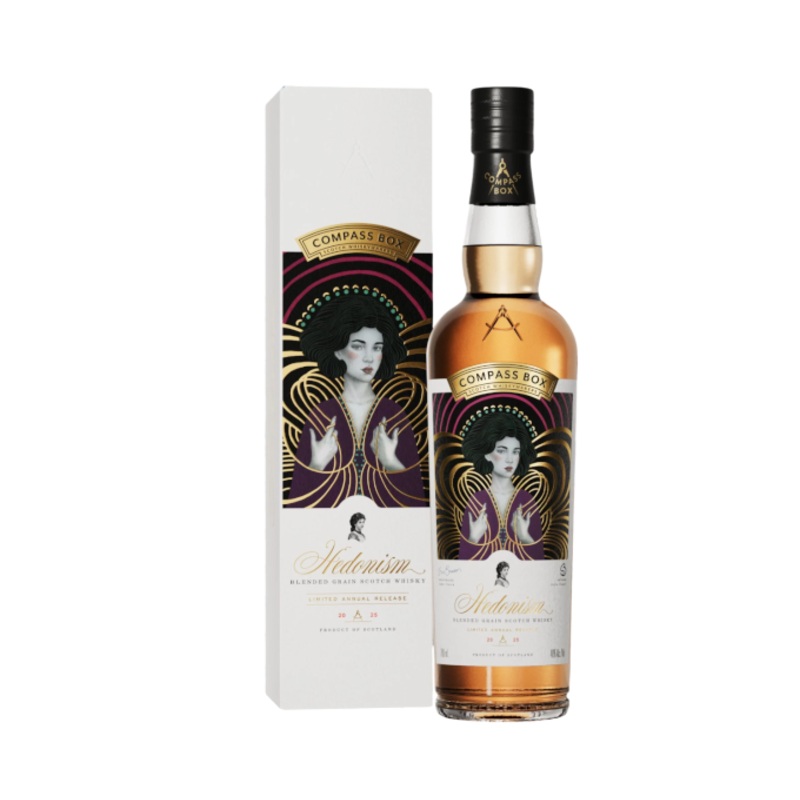 Compass Box Hedonism Blended Grain 2025 Release 750ml (Scan Correct Item)