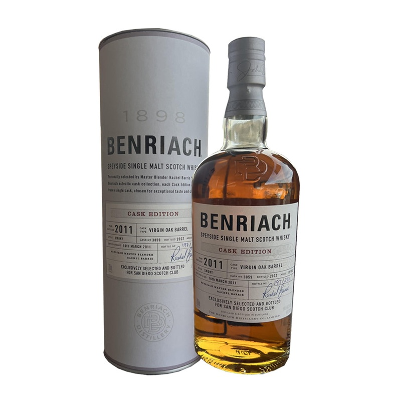 Benriach 10 Year Old Cask Edition #3059 Single Malt Scotch Whisky Exclusively Selected for San Diego Scotch Club