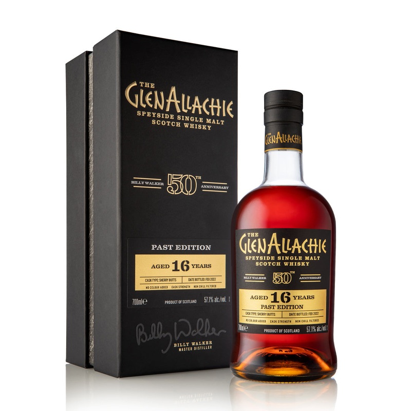 Glenallachie 16 Year Old 50th Anniversary Past Edition Billy Walker Sherry Butts Cask Single Malt Scotch Whisky