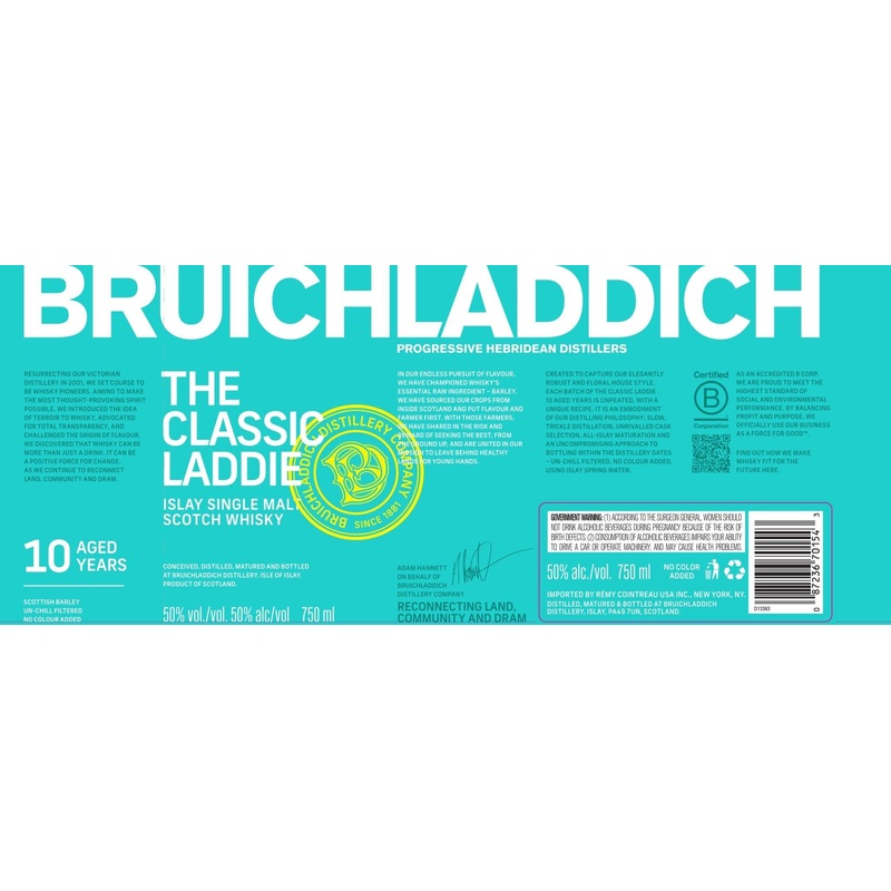 Bruichladdich The Classic Laddie 10-Year-Old Islay Single Malt Scotch Whisky