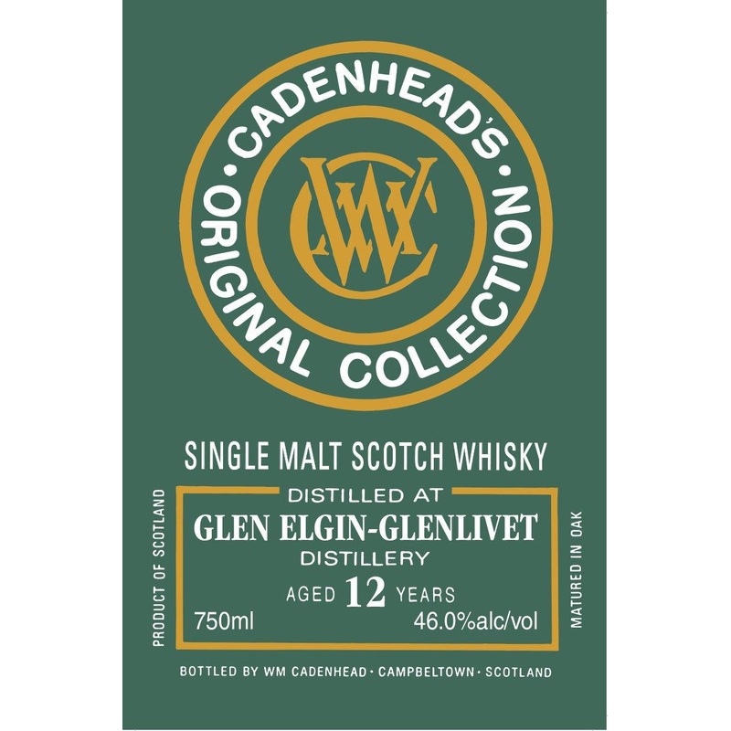 Cadenheads Glen Elgin-Glenlivet 12 Year Old Single Malt Scotch Whisky