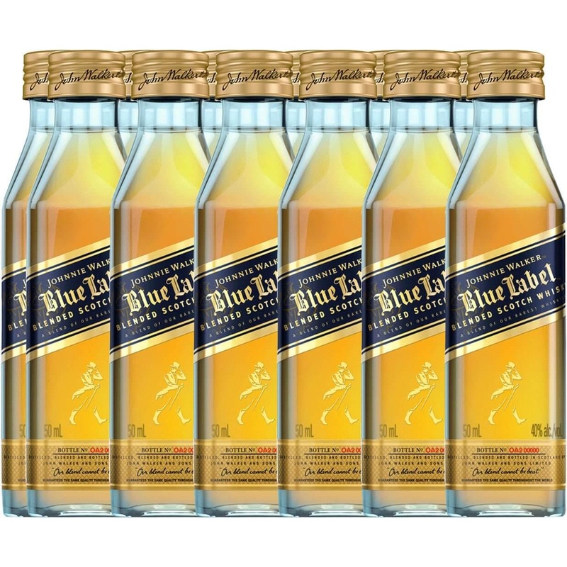 JOHNNIE WALKER BLUE BLENDED SCOTCH WHISKY 50ML 12PK