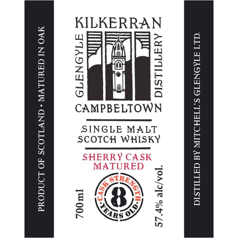 Kilkerran 8 Year Old Cask Strength Sherry Cask Matured 57.4 Proof