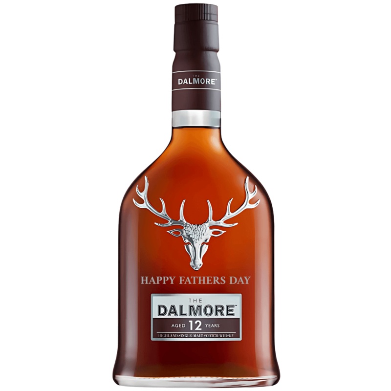 The Dalmore 12 Year Scotch "Happy Father's Day!" Engraved Bottle 2025