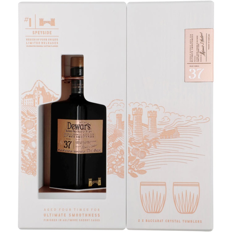 DEWARS BLENDED SCO 37YR W/2 BAC GL