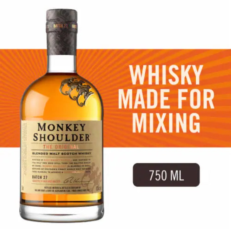 MONKEY SHOULDER BLENDED MALT SCOTCH  WHISKEY 750ML