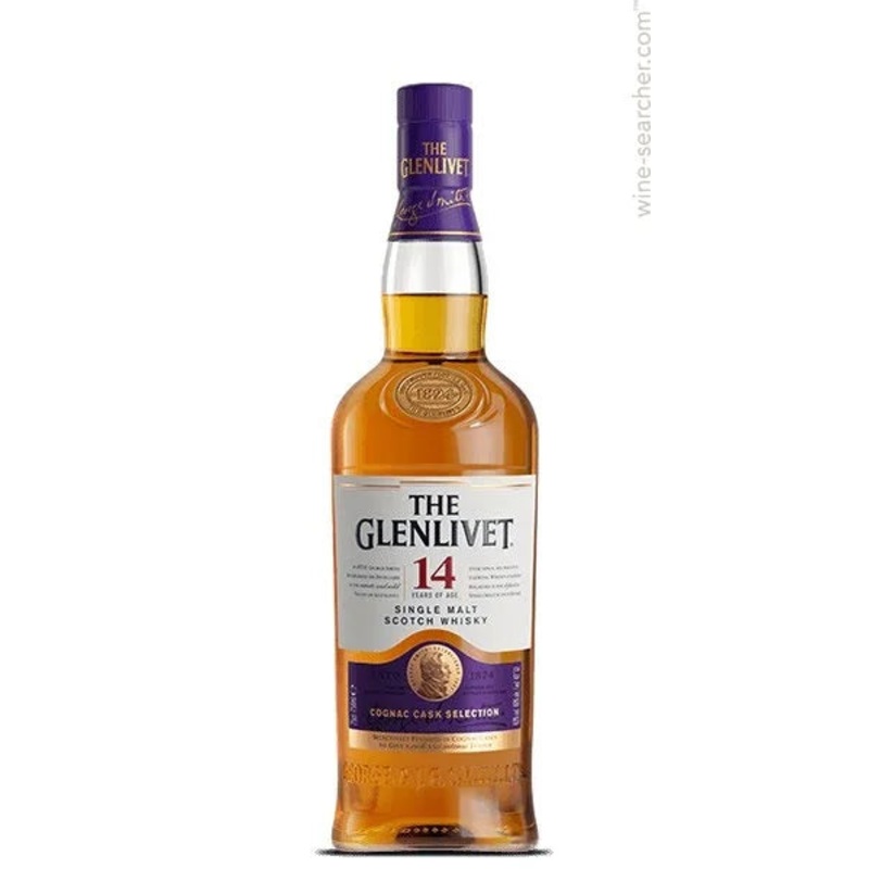 THE GLENLIVET 14 YEARS OF AGE COGNAC CASK SELECTION SINGLE MALT SCOTCH WHISKEY 750ML