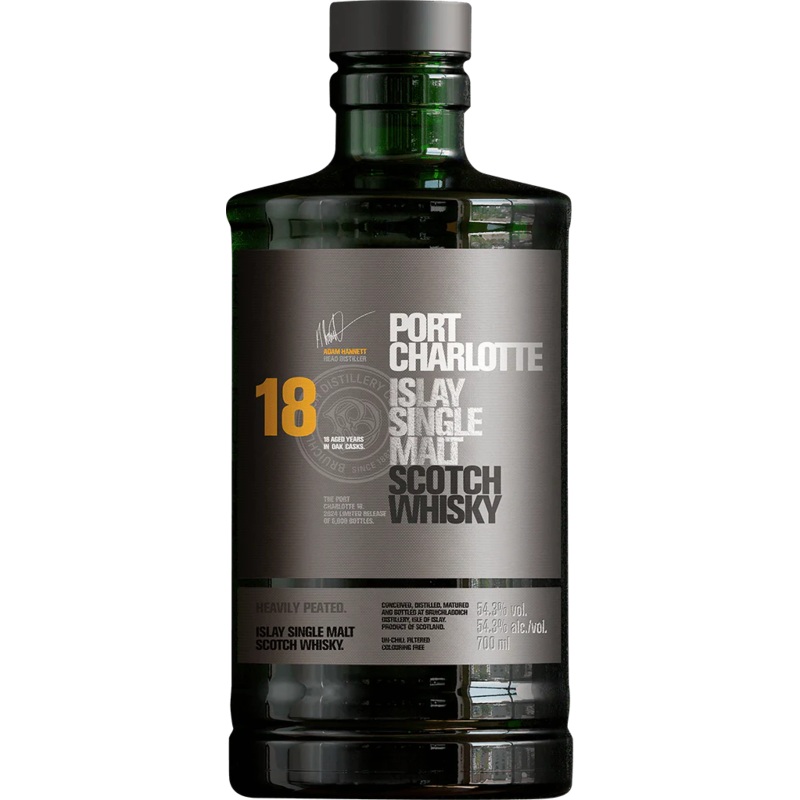 2024 Bruichladdich Port Charlotte 18 Year Old Single Malt Scotch Whiskey 700ml