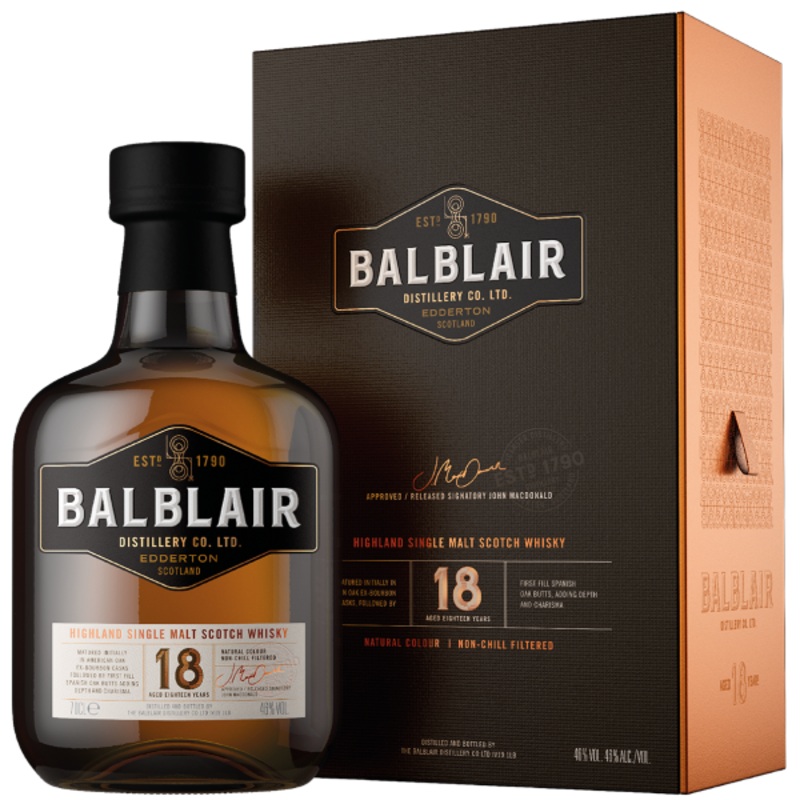 Balblair 18 Year Old Single Malt Scotch Whisky 750ml