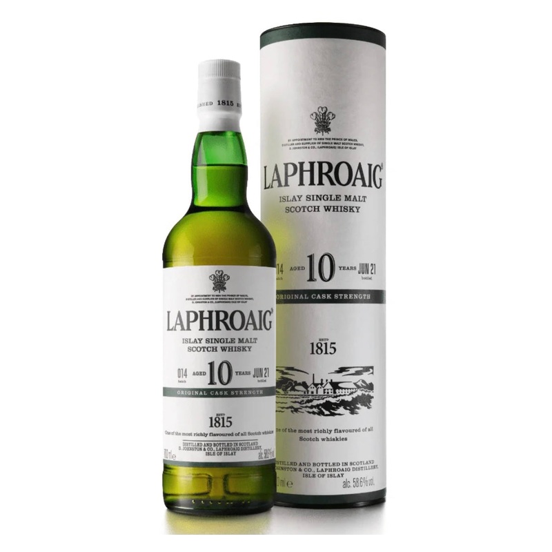 Laphroaig 10 Year Old Cask Strength Single Malt Scotch Whisky 750ml