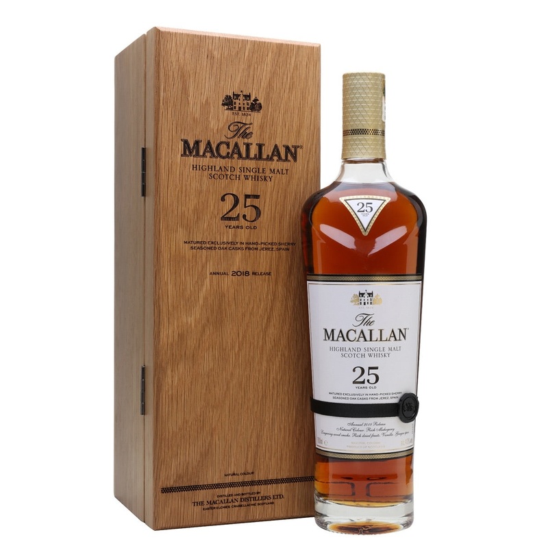 Macallan 25 Year Old Sherry Oak Single Malt Scotch Whisky 750ml