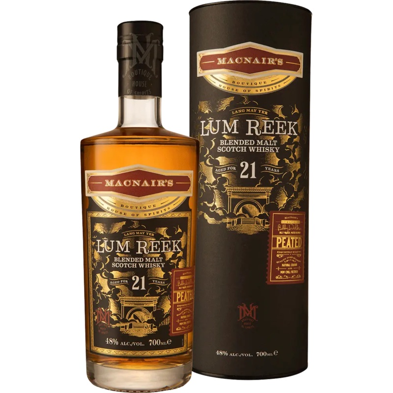 MacNair's Lum Reek Peated 21 Year Old Blended Malt Scotch Whisky 700ml